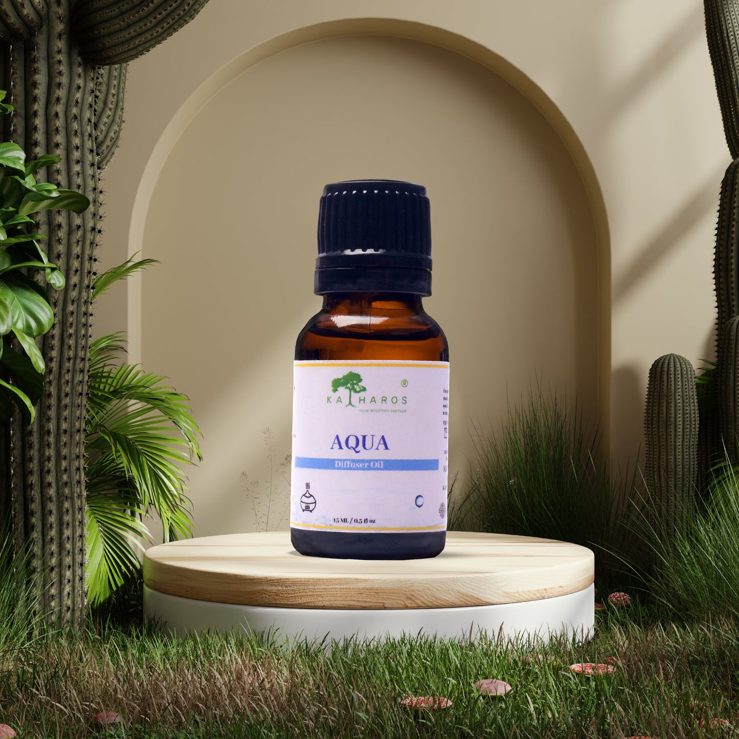Fresh Aroma Diffuser/Humidifier Oil Set of 5- Aqua, Tropical, Panorama, Fresh Rain, Beach Pls 15 mL Each