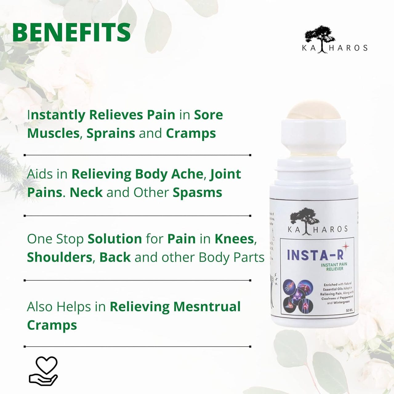 INSTA-R (Instant Pain Reliever) 50 mL Benefits