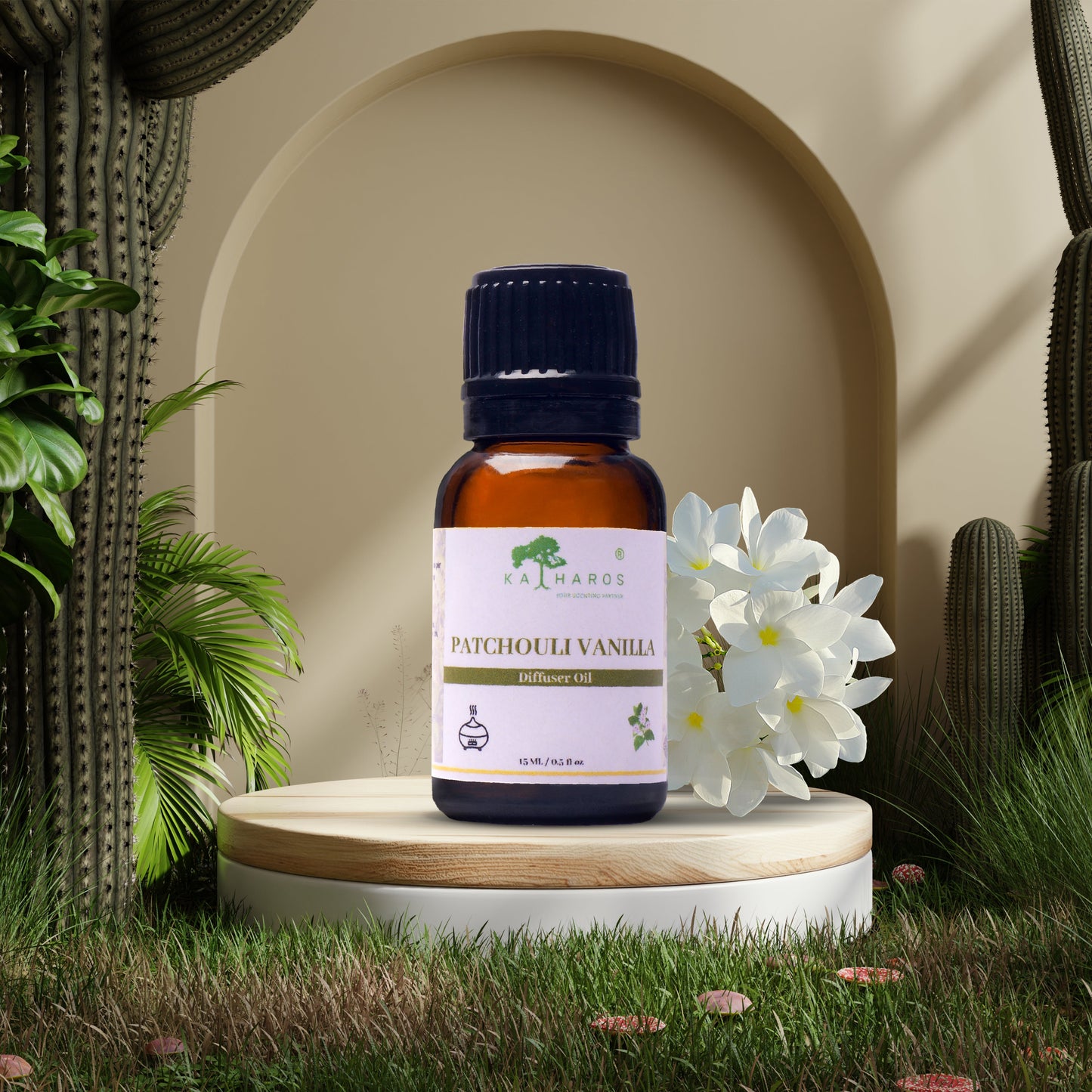 Woody Aroma Diffuser/Humidifier Oil Set of 5- Tobacco Vanilla, Oudh, Saffron Sandal, Sandalwood, Patchouli Vanilla 15 mL Each