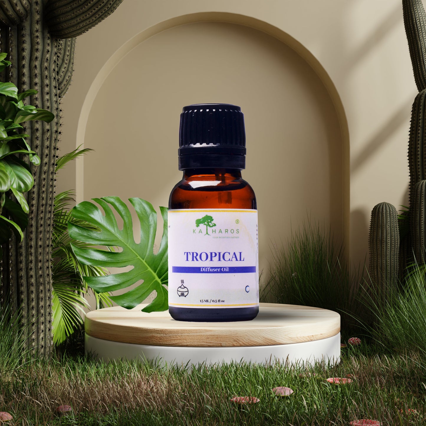 Fresh Aroma Diffuser/Humidifier Oil Set of 5- Aqua, Tropical, Panorama, Fresh Rain, Beach Pls 15 mL Each