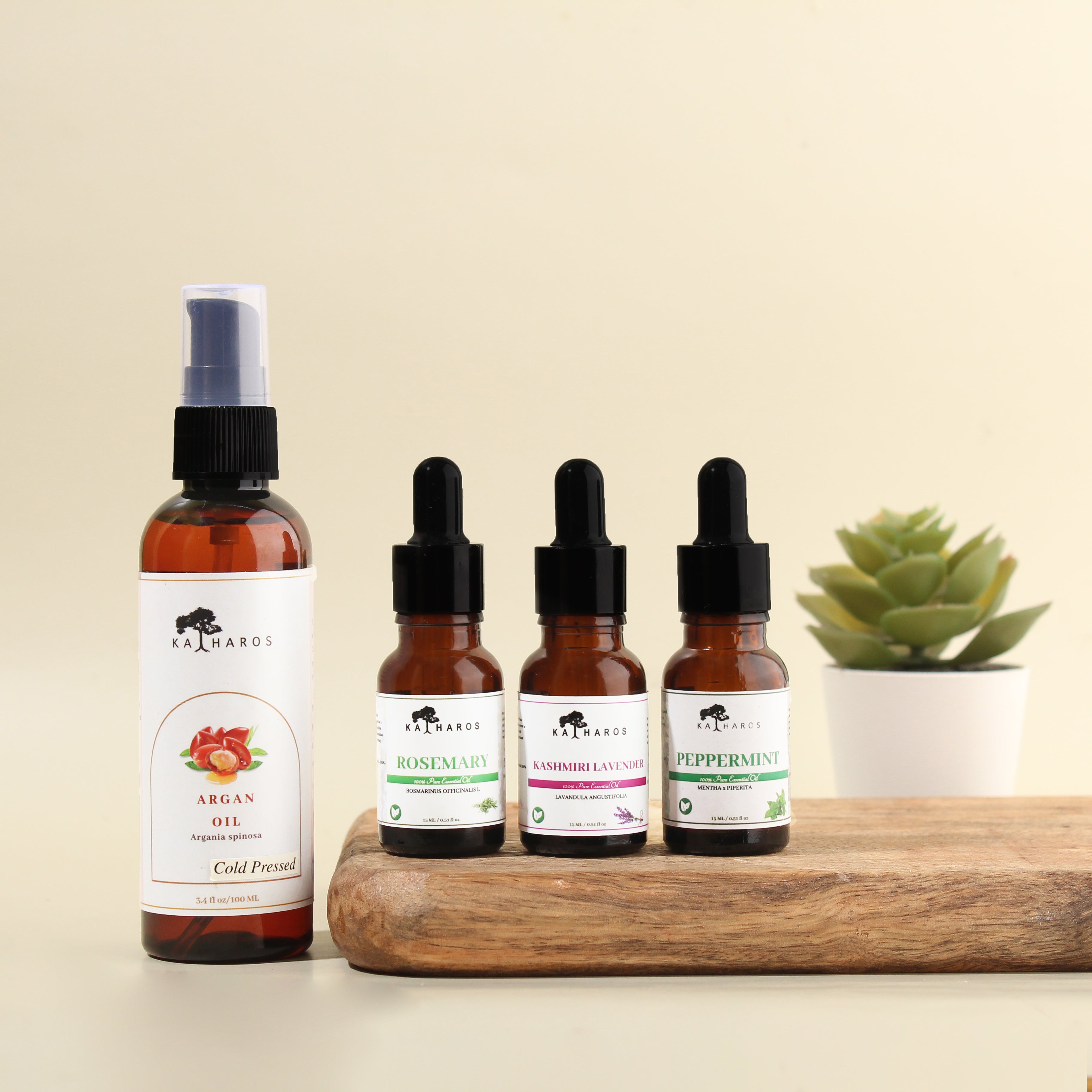 Hair Care Kit - Argan Oil | Rosemary | Peppermint | Kashmiri Lavender