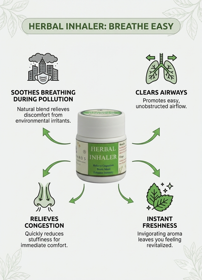 Herbal Nasal Inhaler For Pollution Relief & Fresh Breathing