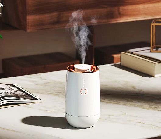 Katharos-  Portable & Waterless Aroma Humidifier for Aromatherapy | White Color | 2x Complimentary Diffuser Oils (15 mL Each)