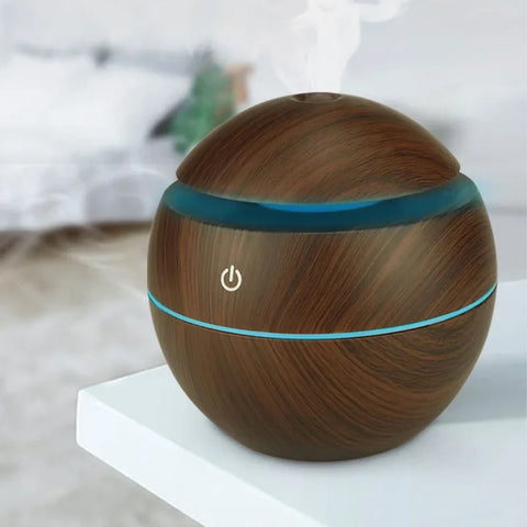 Ultrasonic Wooden Globe Aroma Diffuser